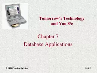 Tomorrow’s Technology and You 8/e