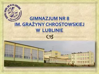 Gimnazjum nr 8 im. Grażyny Chrostowskiej w Lublinie