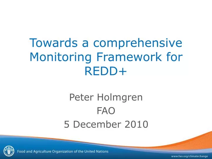 towards a comprehensive monitoring framework for redd
