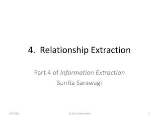 4. Relationship Extraction
