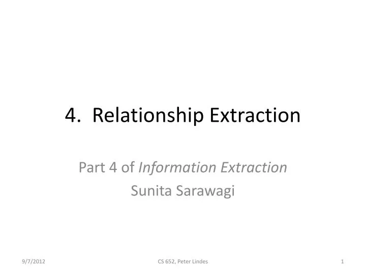 4 relationship extraction