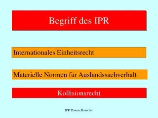 Begriff des IPR