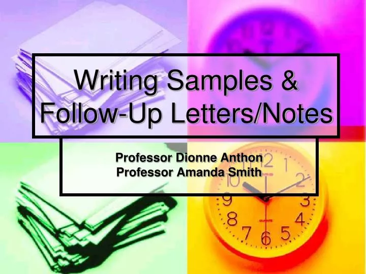 writing samples follow up letters notes