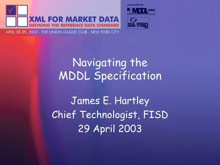 navigating the mddl specification