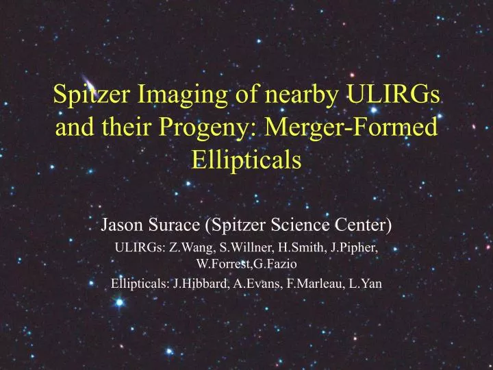 spitzer imaging of nearby ulirgs and their progeny merger formed ellipticals