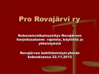 Pro Rovajärvi ry