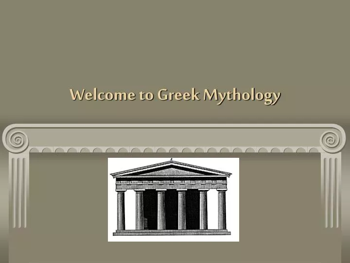 welcome to greek mythology