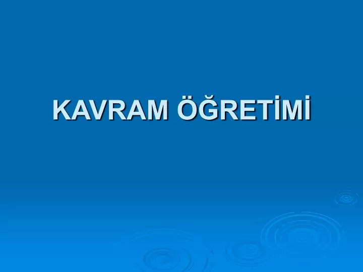 kavram ret m