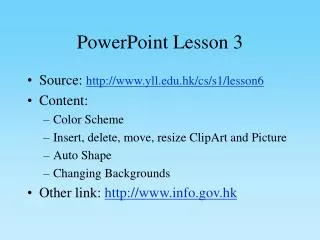 PowerPoint Lesson 3