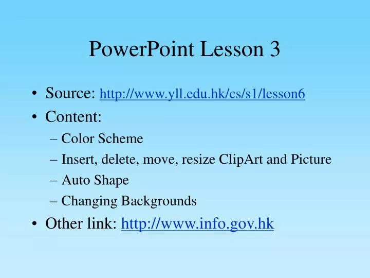 powerpoint lesson 3