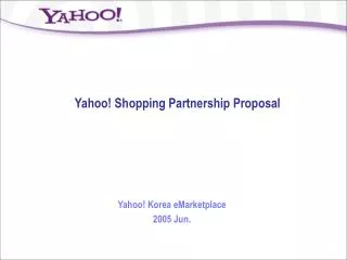 Yahoo! Shopping Partnership Proposal