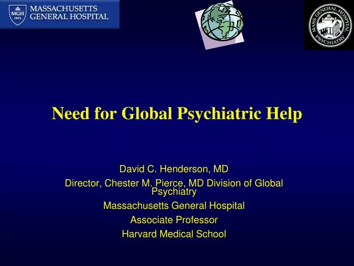 need for global psychiatric help