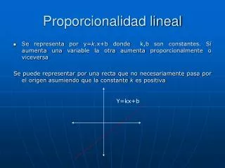 Proporcionalidad lineal