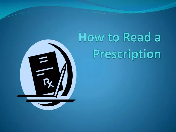 how to read a prescription