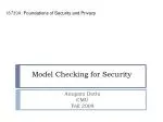 Model Checking for Security - slide 1