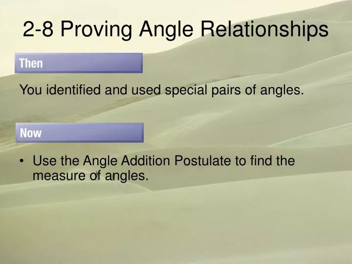 2 8 proving angle relationships