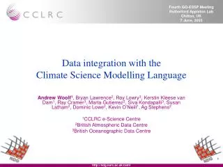 Data integration with the Climate Science Modelling Language
