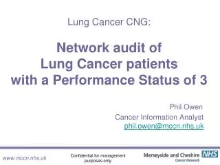 Lung Cancer Patients with PS=3: