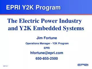 EPRI Y2K Program