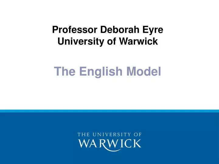 professor deborah eyre university of warwick