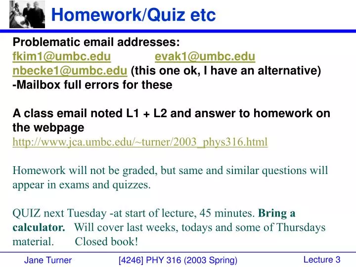 homework quiz etc