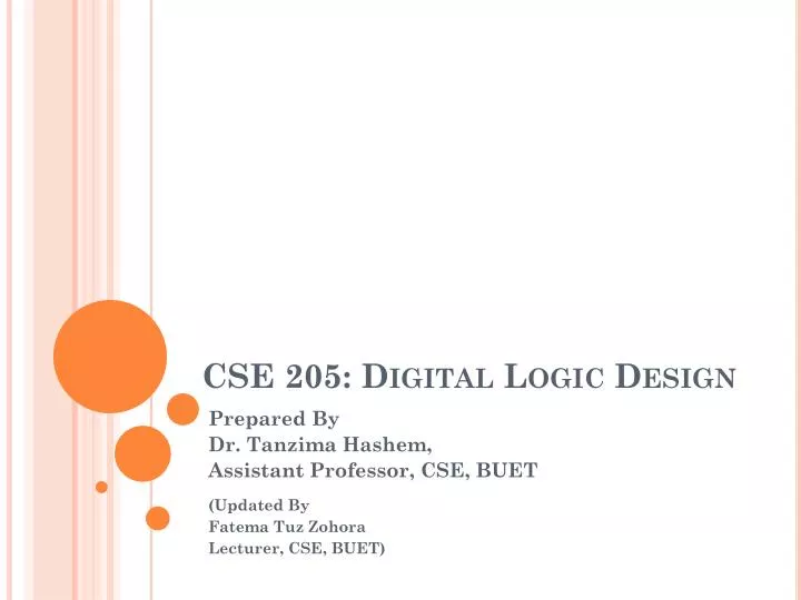 cse 205 digital logic design