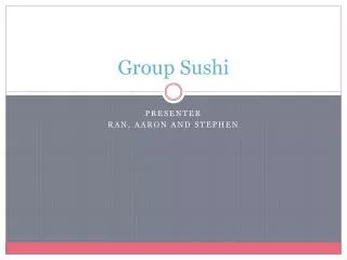 Group Sushi