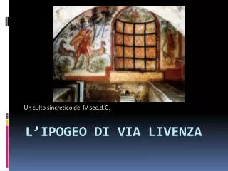 un culto sincretico del iv sec d c