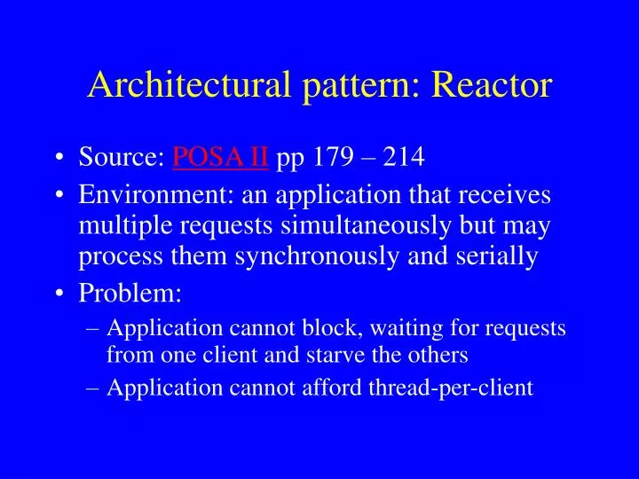 architectural pattern reactor