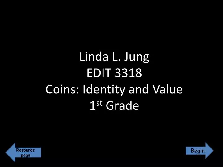 linda l jung edit 3318 coins identity and value 1 st grade