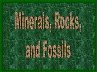 Minerals, Rocks, and Fossils