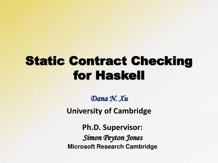 static contract checking for haskell
