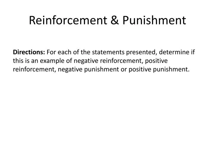 reinforcement punishment