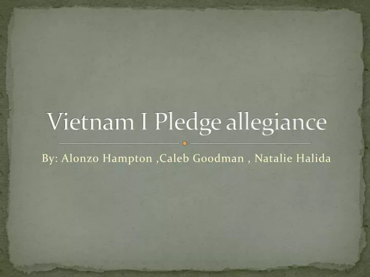 vietnam i pledge allegiance
