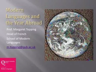 Modern Languages and the Year Abroad