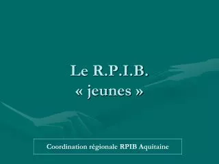 le r p i b jeunes