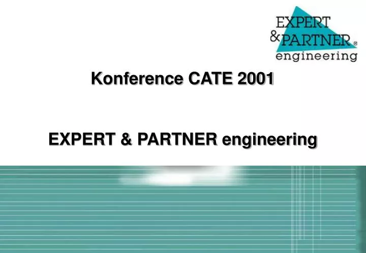 konference cate 2001 expert partner engineering