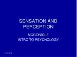 SENSATION AND PERCEPTION - slide 1