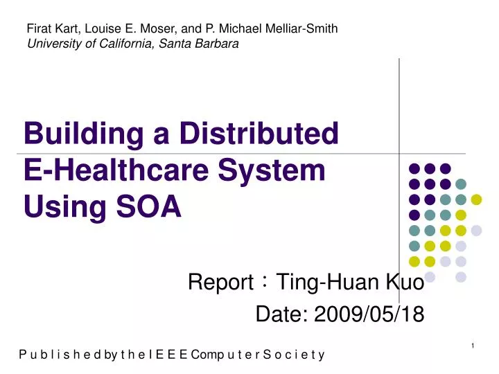 building a distributed e healthcare system using soa