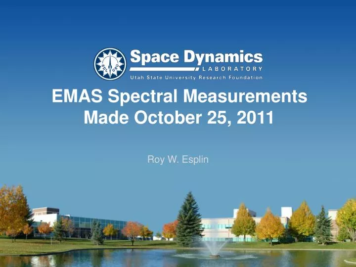 emas spectral measurements made october 25 2011