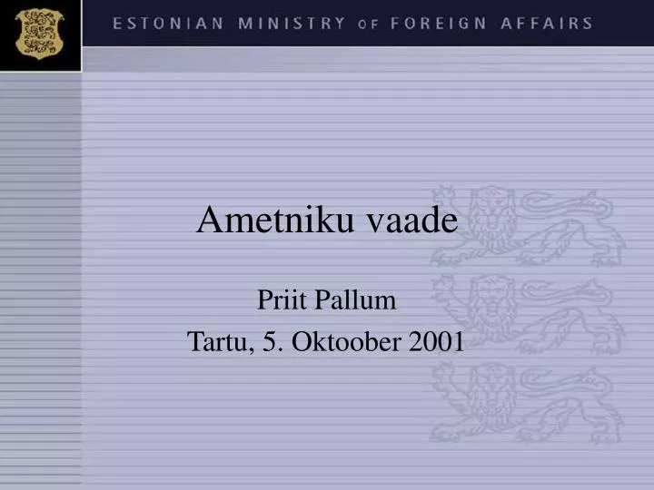 ametniku vaade