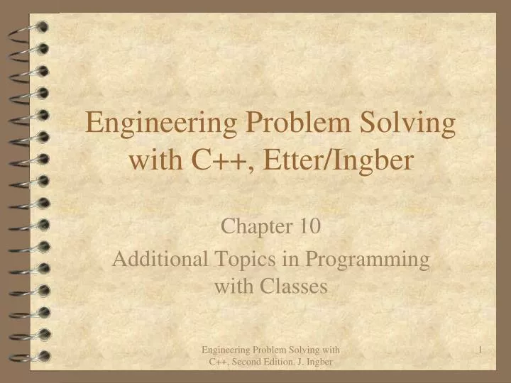 engineering problem solving with c etter ingber