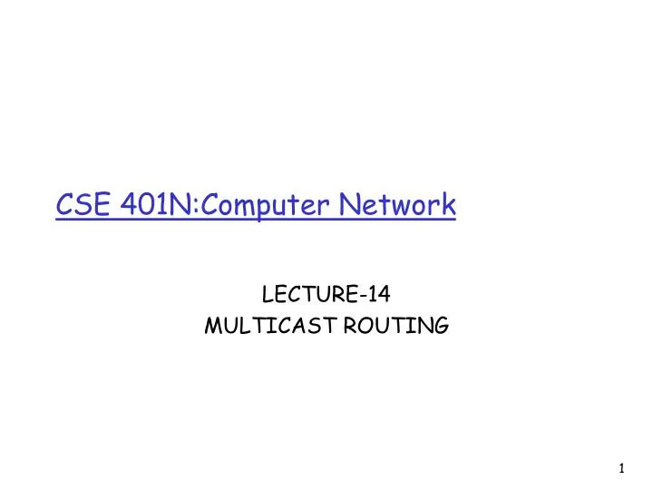cse 401n computer network