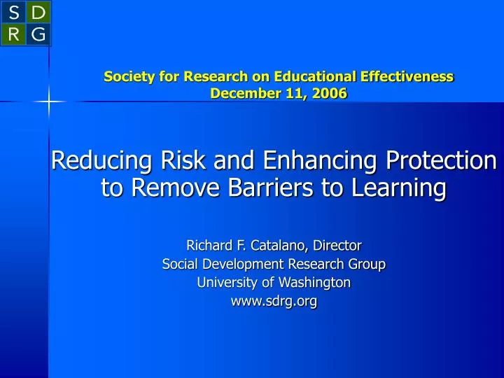 society for research on educational effectiveness december 11 2006