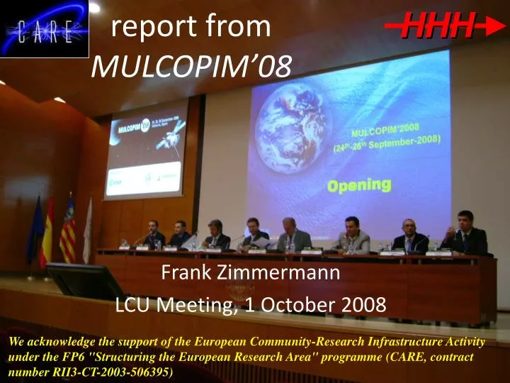 report from mulcopim 08