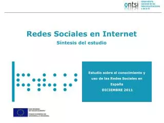 Redes Sociales en Internet Síntesis del estudio
