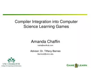 Compiler Integration into Computer Science Learning Games