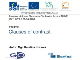 Clauses of contrast