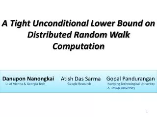 A Tight Unconditional Lower Bound on Distributed Random Walk Computation