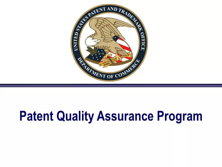patent quality assurance program